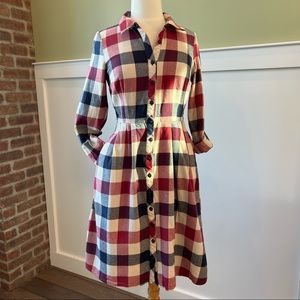 ModCloth Flannel Plaid Dress